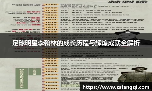 足球明星李翰林的成长历程与辉煌成就全解析